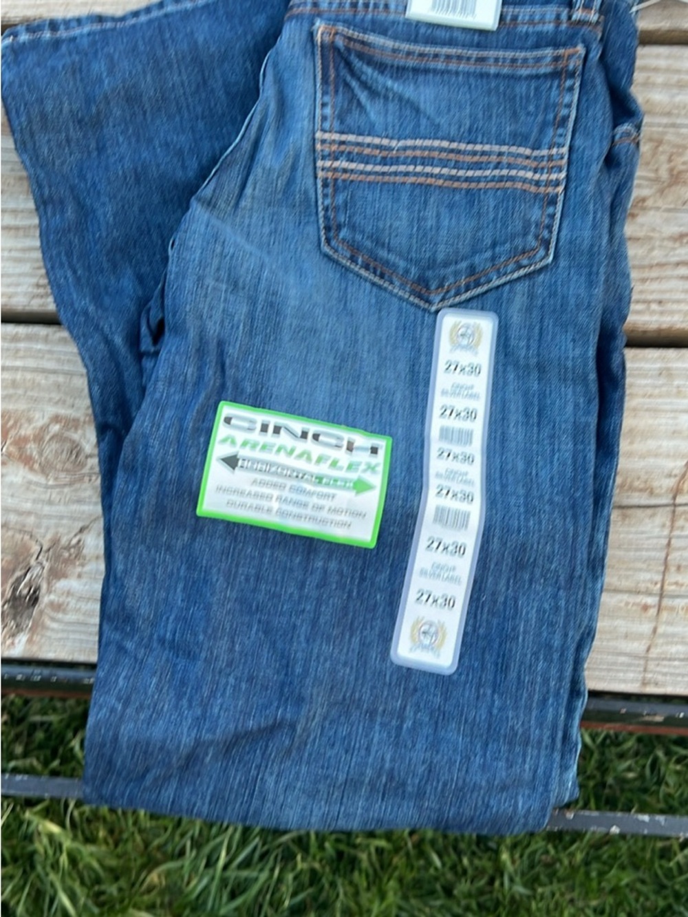 Cinch Men's Dark Blue Straight Stretch Jeans